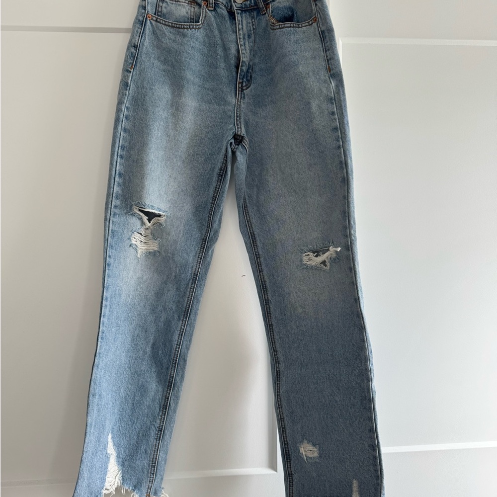 Women's BDG Cowboy Distressed Blue Jeans